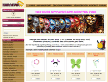 Tablet Screenshot of karnevalshop.cz